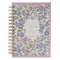  Journal Spiral Purple Floral Be Still and Know Ps. 46:10 