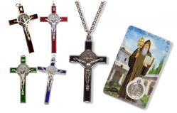  Pendant St. Benedict Crucifix with Prayer Card 
