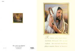  Deceased Mass Card The Lord is My Shepherd 100/box (LIMITED STOCK) 