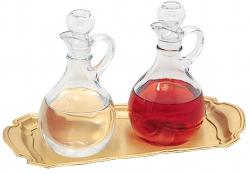  Cruet Set with Satin Brass Tray 