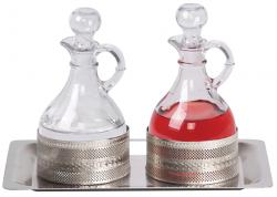 Cruet Set, Processional, w/ Stainless Tray 