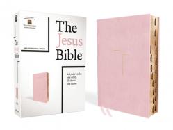  The Jesus Bible, NIV Edition, Leathersoft Over Board, Pink, Indexed, Comfort Print 