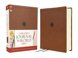  Amplified Journal the Word Bible, Leathersoft, Brown: Reflect, Take Notes, or Create Art Next to Your Favorite Verses 