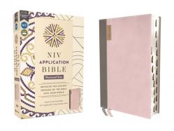  NIV Application Bible, Personal Size, Leathersoft, Pink/Gray, Red Letter, Thumb Indexed, Comfort Print: Bringing the Ancient Message of the Bible Into 