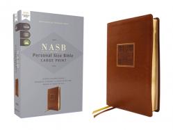  Nasb, Personal Size Bible, Large Print, Leathersoft, Brown, Red Letter, 1995 Text, Comfort Print 