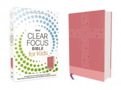  Nirv, Clear Focus Bible for Kids (Help Kids with ADHD or Dyslexia Read with Confidence), Leathersoft, Pink: Help Kids with ADHD or Dyslexia Read with 