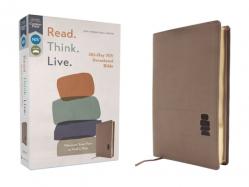  Niv, Read. Think. Live., Leathersoft, Brown, Comfort Print: 365-Day NIV Devotional Bible - Discover Your Part in God\'s Plan 
