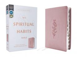  Niv, Spiritual Habits Bible, Leathersoft, Pink, Red Letter, Thumb Indexed, Comfort Print: Learn to Live a Gospel-Centered Life 