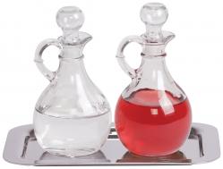  Cruet Set with Stainless Steel Tray 