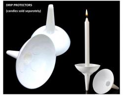  Votive / Vigil Processional Candle DRIP PROTECTORS, Handle/Holder White 