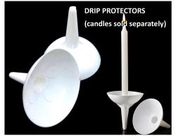  Votive / Vigil Processional Candle DRIP PROTECTORS, Handle/Holder White 