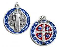  Medal Oxidized St. Benedict Round (QTY DISC $2.99) 