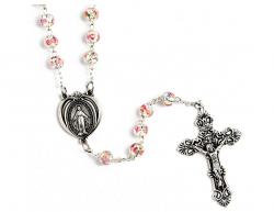  Rosary Pink Hand Made Glass Beads 