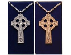  Pectoral Celtic Cross 4 inch Gold or Silver 