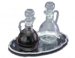  Cruet Set 6 oz with Chrome Tray 