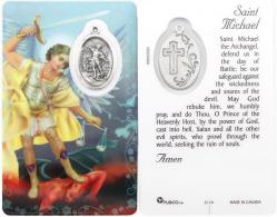  PRAYER CARD ST. MICHAEL WITH MEDAL 