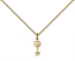  First Communion Pendant 14K Gold Filled 3/8 inch 