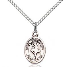  Sports Medal St. Christopher Dance Pendant 1/2 inch 