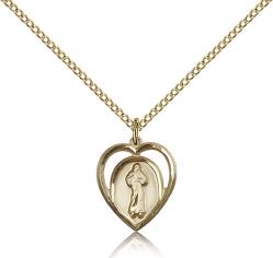  DIVINE MERCY Pendant 14K Gold Filled 5/8 inch 