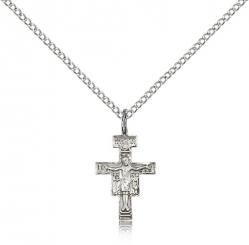  CRUCIFIX Pendant SAN DAMIANO Sterling 5/8 inch 