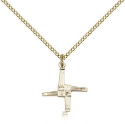  CROSS Pendant ST. BRIGID 14K Gold Filled 5/8 inch 