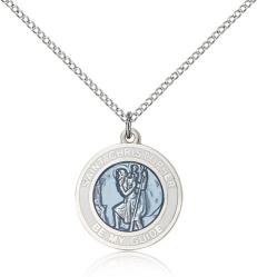  ST. CHRISTOPHER Medal Pendant Sterling Silver 