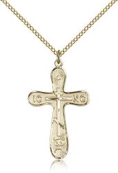  CROSS Pendant ORTHODOX 14K Gold Filled 1-1/4 inch 