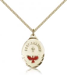  CONFIRMATION Pendant 14K Gold Filled 7/8\" 