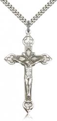  CRUCIFIX Pendant Sterling Silver 1-7/8 inch 