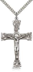  CRUCIFIX Pendant Sterling 2 inch 