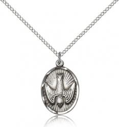  HOLY SPIRIT Pendant Dove Sterling Silver 3/4 inch 
