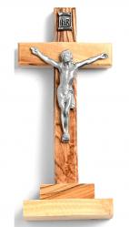 CRUCIFIX STANDING OLIVE WOOD 5\" 
