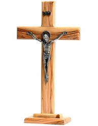  CRUCIFIX STANDING OLIVE WOOD 5\" 