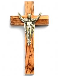  CRUCIFIX RISEN CHRIST OLIVE WOOD 4.75 inch 