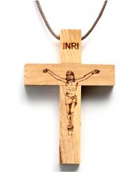 Pendant Crucifix Olive Wood on Rope 