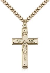  CRUCIFIX Pendant Gold 1-3/8 inch 