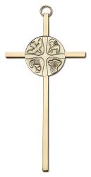  Cross RCIA Christian Life 6 inch Antique Gold & Brass 