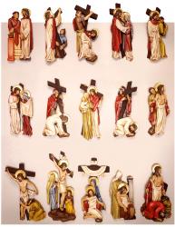  Stations of the Cross Colour Set of 14 (15th Optional) 15.5 inch 