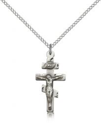  CRUCIFIX PENDANT ORTHADOX CROSS Sterling 1 inch 