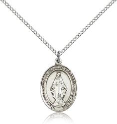  Mary Miraculous Medal - Sterling Silver - 3 Sizes 