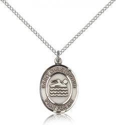  Sports Medal St. Christopher Swimming Pendant 