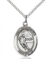  Sports Medal St. Christopher Hockey Pendant 3/4 inch 