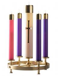  Oil Candle Shells for Advent, 3 Purple, 1 Pink 