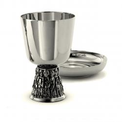  Chalice 16 oz and Bowl Paten, Silver Twelve Apostles 