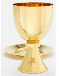  Chalice 24 oz and Well Paten, Chi Rho 