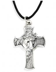  Pendant Cross with Face of Chirst 2 inch 