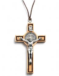  Pendant St. Benedict Olivewood Crucifix 