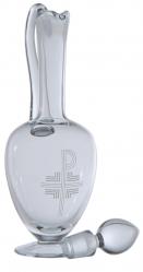  Flagon, Crystal, with engraved cross design 