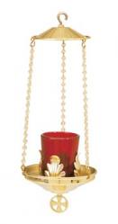  Votive Lamp, Hanging, Brass 