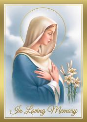  Deceased Mass Card Virgin Mary In Loving Memory 100/box 